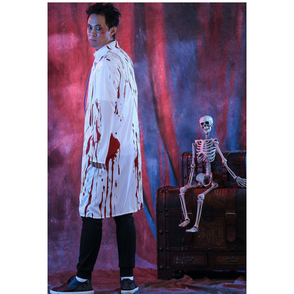 Halloween zombie vaatteet cos kauhulääkäri verinen aikuisten puku naamiaisjuhlat boy XL