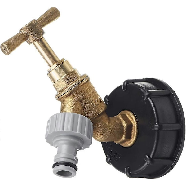 MYAMIA Vanntankadapter 1/2 Tomme S60X6 IBC Kranuttak Erstatningsventil Kobling for Hagevannkobling