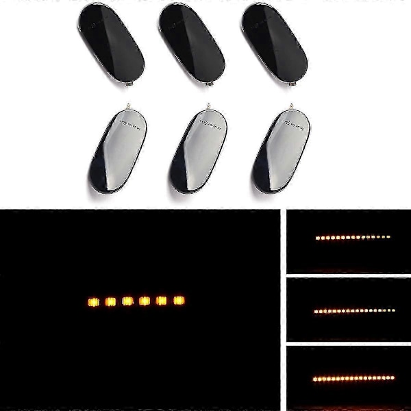 6X LED Dynamiske Sidemarkeringsblinklys Indikatorlampe kompatibel med - Sprinter W906 2006-20