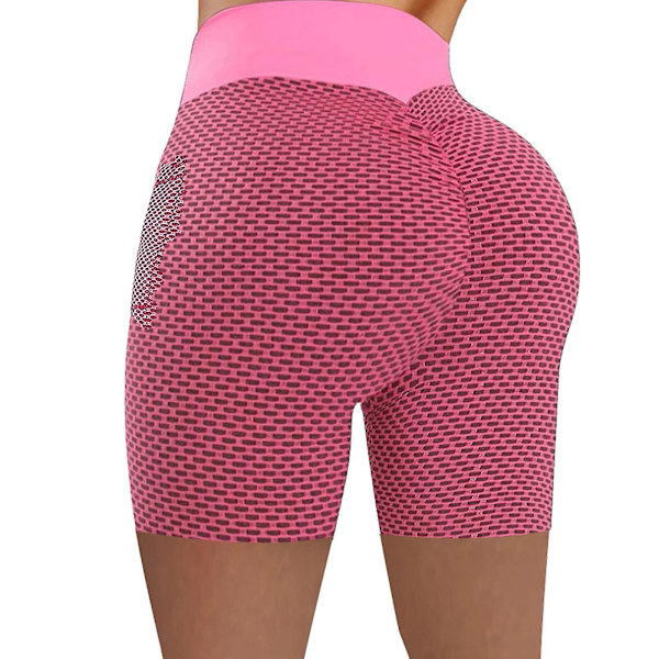 Tflycq Naisten Stretch Leggingsit Fitness Juoksu Kuntosali Taskut Aktiivishortsit Joogahousut Pink S