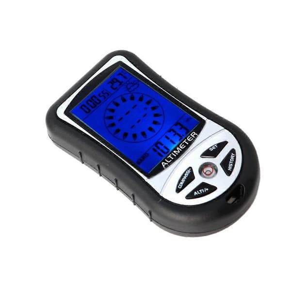 Päivitetty 8 in 1 LCD Kompassi Barometri Lämpömittari Kello Kalenteri
