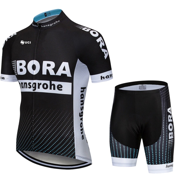 UCI BORA 2023 Miesten lyhythihaiset Jersey-setit Ropa Ciclismo Hombre Kesäpyöräilyvaatteet Triathlon Bib Shortsit Puku Pyöräilyasu Lavender Asian size - M