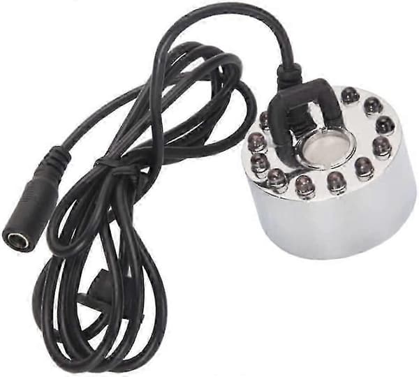 Mini Mist Maker Fogger 12 Led Ultraljud Mist Maker Vattenfontän Damm Dimmaskin 24v Atomizer