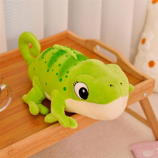 Chameleon Plushie Toy, 30 cm Realistisk Chameleon Gose Animal Toy Mjuk plyschleksak Kudde Halloween Julklappar till barn Vuxen green