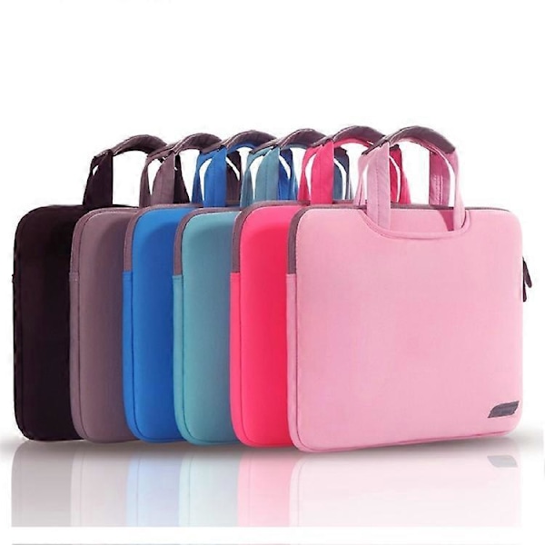 Bærbar Laptopveske Støtsikker Datamaskinveske for 15.6-tommers Notebook Pink