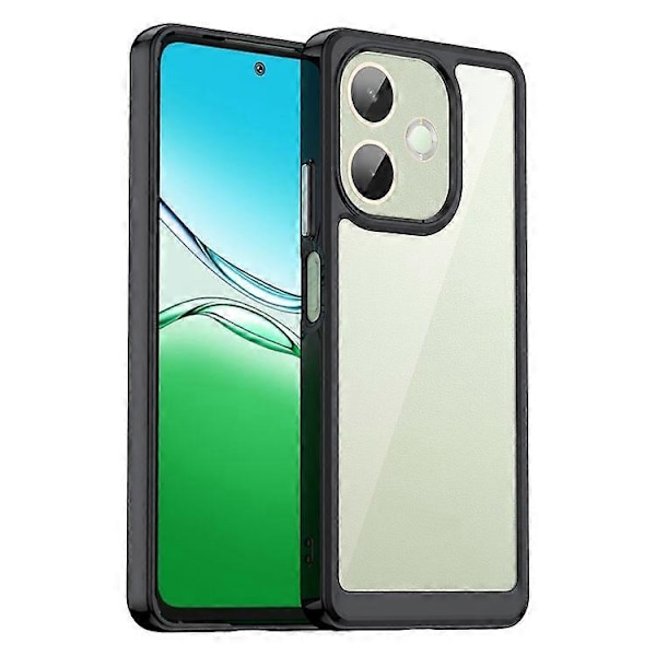Kompatibel med Oppo A5 Pro 4G (Global) / 5G (Global) / A5 Energy 5G (Kina) Deksel TPU + Akryl Beskyttende Klar Telefondeksel Black