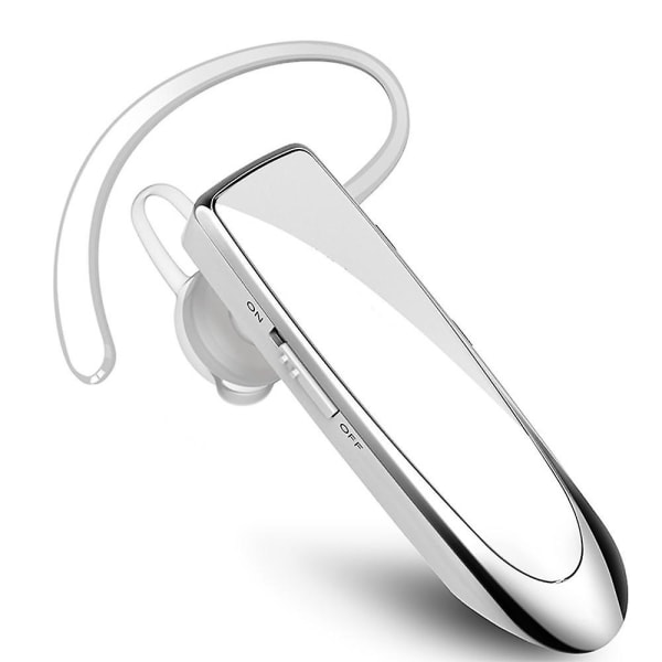 Bluetooth-øretelefon V4.1 trådløst håndfrihodesett 24 timers kjørehodesett 30 dager standby-tid med støyreduksjon Mikrofonhodesettdeksel kompatibel med I White