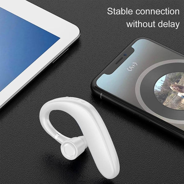 Bluetooth Headset, Trådløs Bluetooth-ørestykke V5.0 35 timers taletid Håndfri høretelefoner med støjreduktion Mic kompatibel med Iphone og Androi white