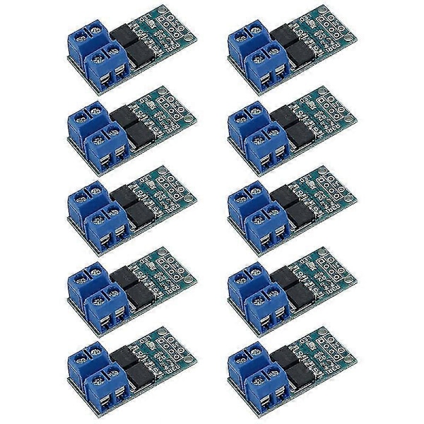 10 st DC 5V-36V 15A (max 30A) 400W Dubbel Högeffekts Mosfet Trigger Switch Drivmodul 0-20khz PWM Justering Elektronisk (haoyi