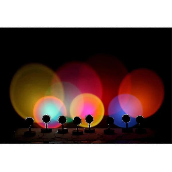 Solprojeksjons LED-lampe, USB nattlys kompatibelt med rom- og studiodekor