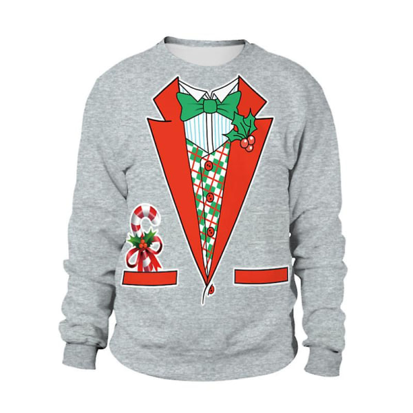 Printed jultryckt långärmad tröja tröja män Kvinnor Xmas Party Crew Neck Nyhet Ugly Jumper Casual Toppar style 7 2XL