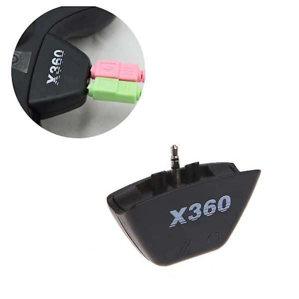 Sort 2,5 mm Jack Mikrofon Headset Hovedtelefoner Konverter Adapter Til Xbox 360
