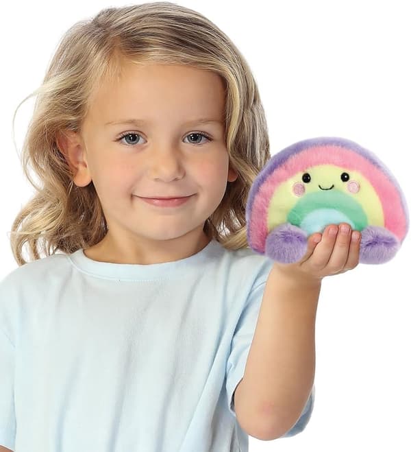 Palm Pals Vivi Rainbow 35 cm, plyslegetøj, pink, lilla, gul