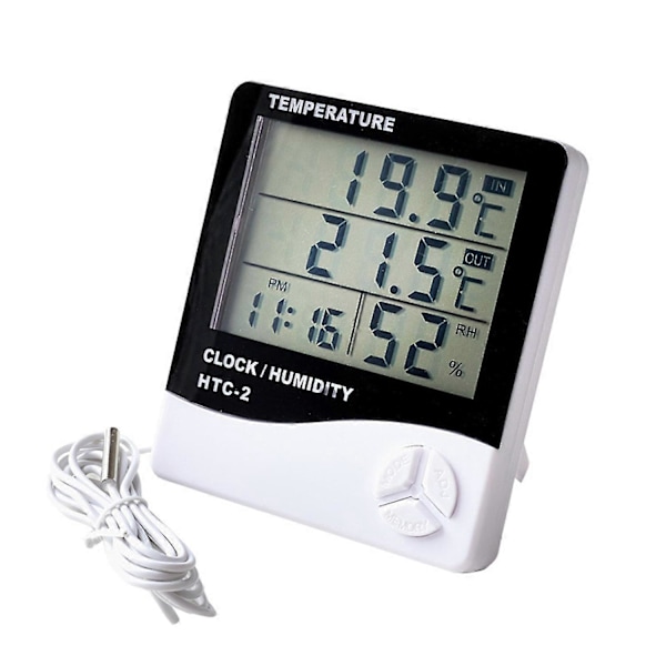 Alarmtermometer Lätt Multifunktionell Lättanvänd Digital Alarmtermometer för Gåvor