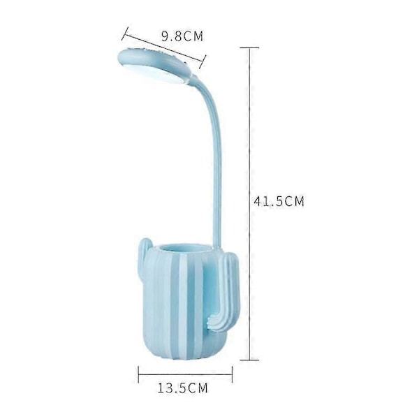 USB Bordlampe USB Berørings Gulv Trådløs Bordlampe Justerbar Lysstyrke LED Leselys Med Dekorativ Pennholder
