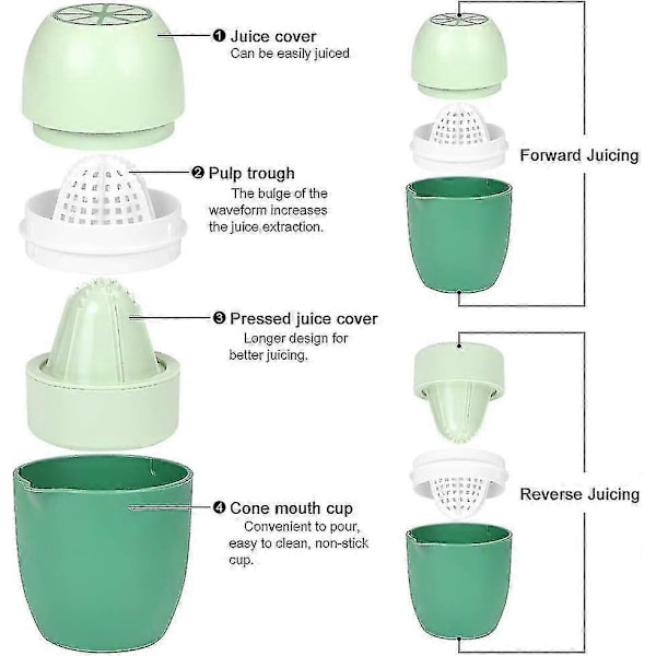 Manuel Citrus Juicer Citronpresser, Manuel Frugtpresser med Dobbelt Formål, Frugtpresser til Citroner/lime/appelsin/grapefrugt - Pink-ZZY