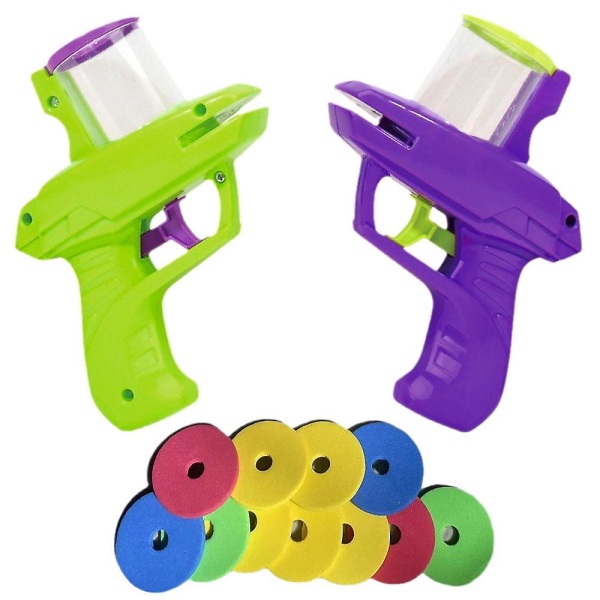 Foam Disc Launcher Zip Shot Shooter Disc Shooter Flygande tefat Disc Shooter Leksak purple