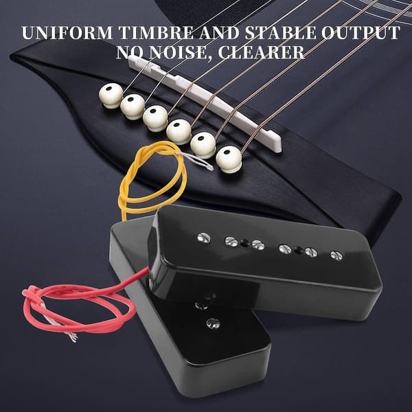 Halsstall Soap Bar P90 Pickup Alnico 5 Elgitarr Pickup Single Coil Gitarrdelar Svart