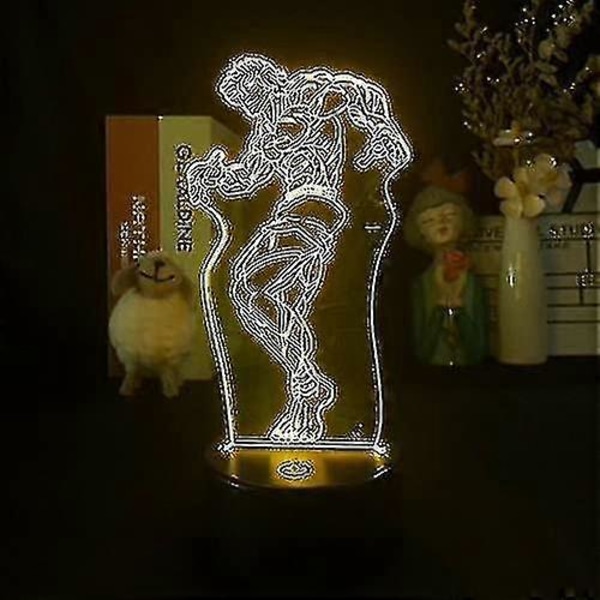 Anime 3D LED Lys Nattklubb Atmosfære Dekor Baki The Grappler Baki Hanma Barnerom Lavalamp Xq-3d6-114-ZZY