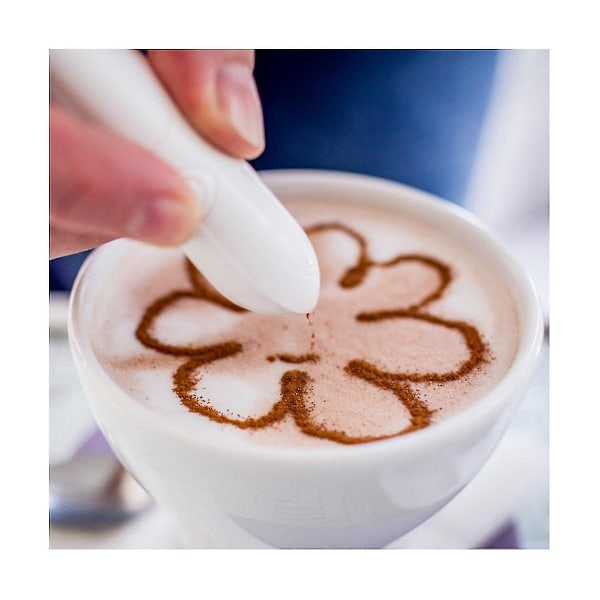 2 stk. Elektrisk Latte Art Penn for Kaffe Kake Krydderpenn Kakedekorasjonspenn Kaffeskjæringspenn