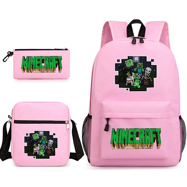 MINECRAFT reppu koululaukku lapsille pojille tytöille peli printed opiskelijoiden kirjalaukku koulutarvikkeet Orange