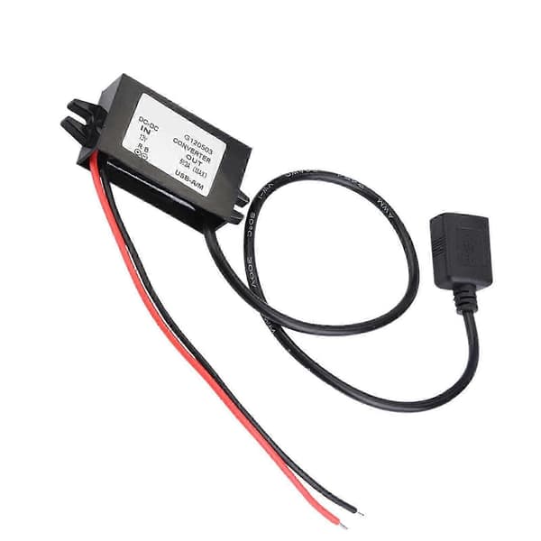 12V til 5V 3A DC-DC USB Buck Converter Strømforsyningsmodul