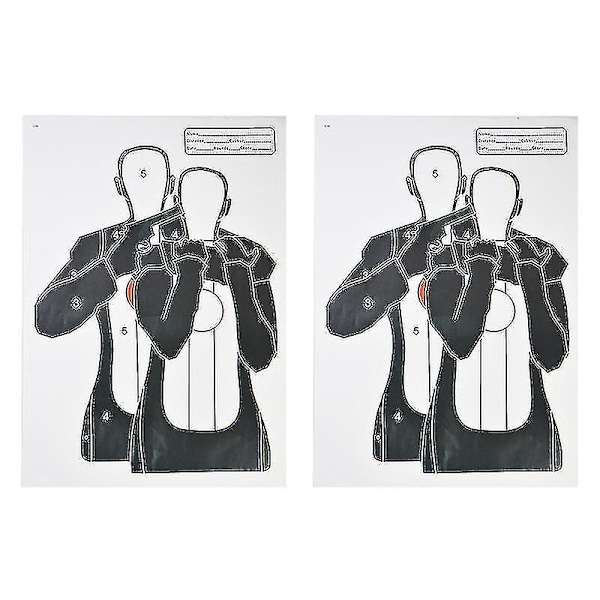 10 stk. 45*32 cm Dynamiske Skyteskiver Papir Skyteblink Stor Silhuett For Skyteøvelser Enkeltskudd Blinkpapir