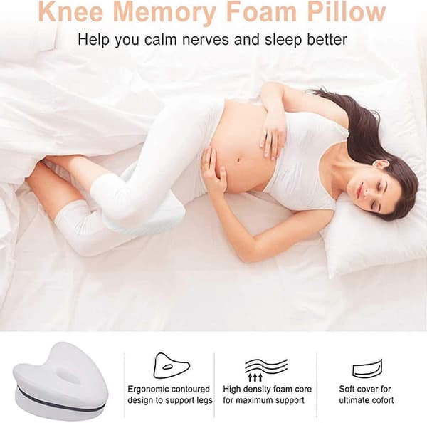 Benkudde Benstöd Benkuddar Med Memory Foam Ortopedisk Kudde För Sidosovare