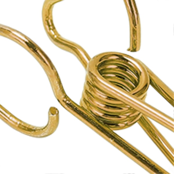 100 st Hål Binder Clip Tecknad Björn Lång Svans Metall Pappersklämmor för Dokument Biljetter Certifikat Guld