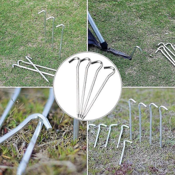 12 stk. kraftige teltplugger Universal 9-tommers stål campingplugger