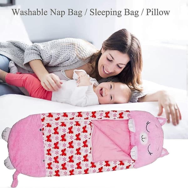 Sovepose for barn, Sunmostar, Bomull/Polyester, 135 x 50cm, 3-6 år, Rosa