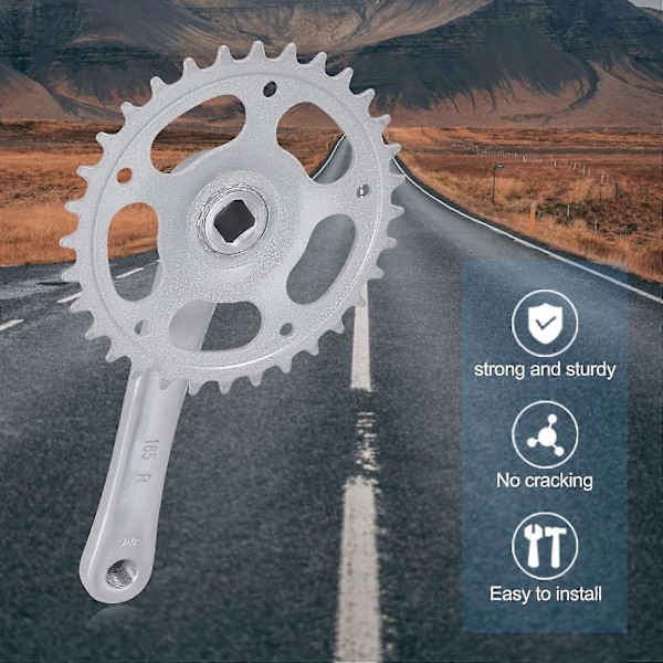 Cykelvevparti, Kedjekrans, Pedaler, 32t Vev, 165mm Enväxlad Cykelkedjekrans