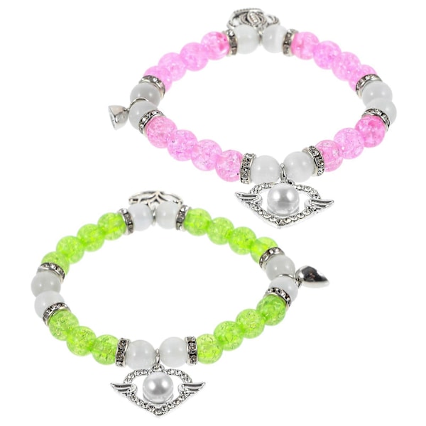 1 Par Pararmbånd Venskabsarmbånd Perlearmbånd Dekorative Perler Armbånd Dekorationer