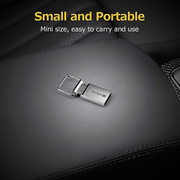 Kodak K112 64g U Levy Metallinen Kannettava USB-muistitikku Vedenpitävä Mini Muistitikku Auto Kynäasemat Flashdisk Usb2.0 Hopea
