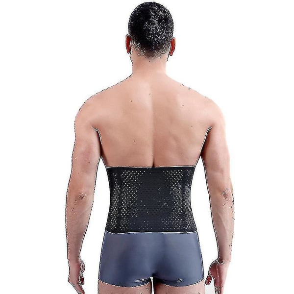 Tflycq Miesten waist trainer teräsluuhikivyöllä saunapuku Fitness vartalon muotoilijalle BLACK M