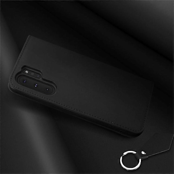 DUX DUCIS Wish Series Kompatibel med Samsung Galaxy Note 10 / Note 10 5G Wallet Stand Ægte Læder Etui Black