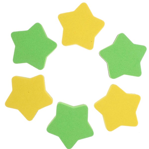Letvægts Whiteboard Viskere Magnetiske Klasseværelses Tørre Viskere Gul 5,5x5,5cm 12 stk