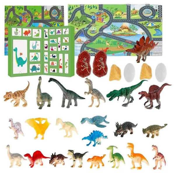 Joulun adventtikalenteri Söpöt ankat dinosaurukset set lapsille Joulun joululelut yllätyslahjoiksi style 3