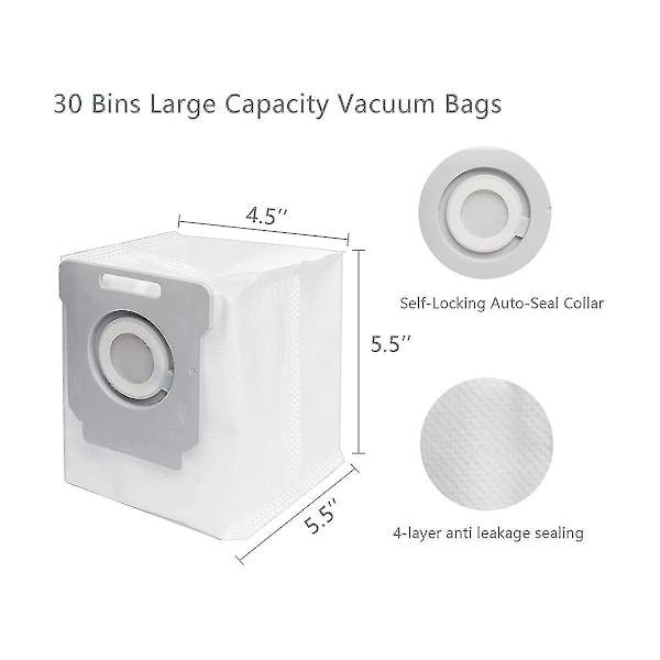 17-pack dammsugarpåsar för Bags I7 I7+ I3 I3+ I4 I4+ I6 I6+ I8 I8+ J7 J7+/plus S9 S9+ I & S & J-serien