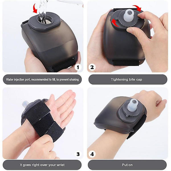 Vattenflaska Bärbar Hands-free Silikon Handled Vattenflaska Läcksäker Löpsport Handled Vattenflaskor för löpning Tillbehör Orange