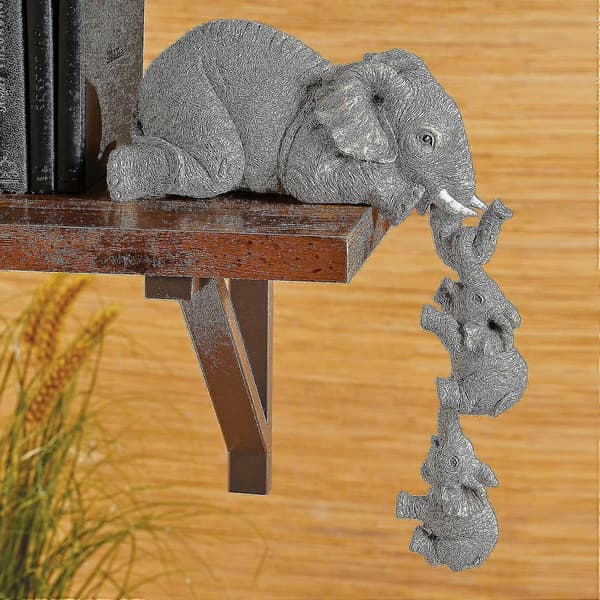 Elefantfamilie Ornament Søt Elefantstatue Tre Elefantstatue