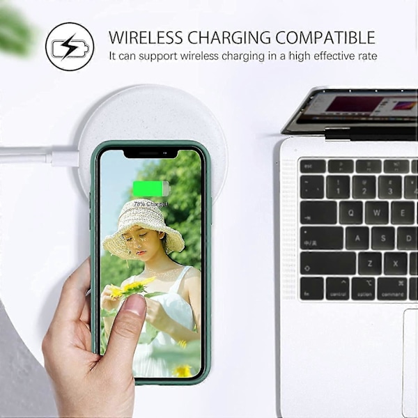 iPhone X Skal, iPhone Xs Skal, Flytande Silikon Mjuk Gel Gummi Slimmad Fodral Mikrofiber Tyg Foder Stötdämpande Fullständigt Skyddande Skal för iP