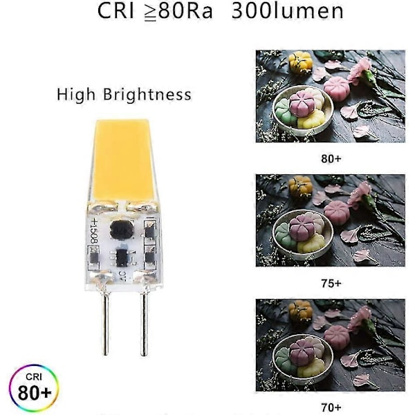 Gy6.35 Led Lampe Epistar Safir Lampe Perler 1508 5w Ac/dc12vcob Pendel Lampe Indsats Led Lys Kilde Halogen Pære (ikke-dæmpbar, 5 Pak)