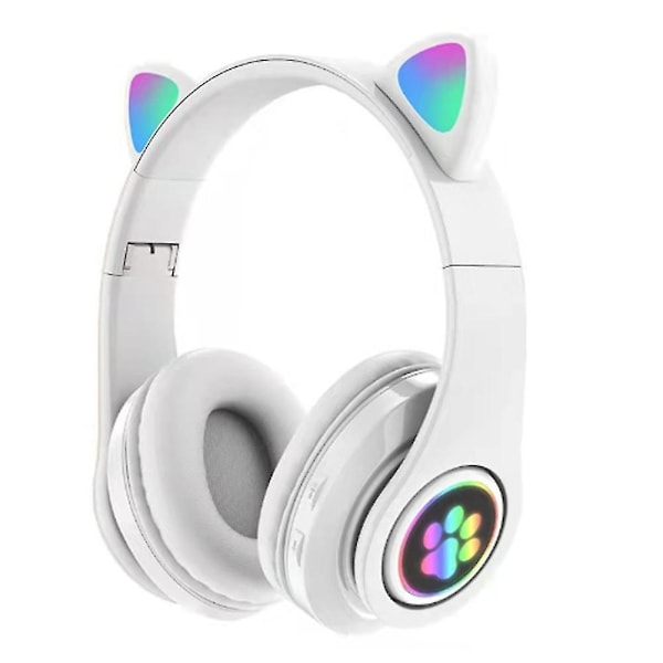 B39 Söpöt Korvat Peli Kuulokkeet Bluetooth-yhteensopiva Langaton Kuuloke Mikillä Stereo Musiikki Taitettava