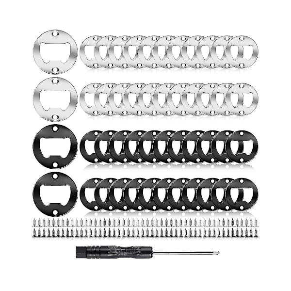 Flasköppnarinsatser Kit Runda DIY Flasköppnare Hårdvarusats DIY Ölöppnare Rund DIY Flasköppnare