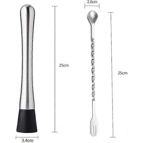 Professionel Drikkevaremixer, Mixer Tunnel i Rustfrit Stål, Mixer, Mixer Toolkit Gave