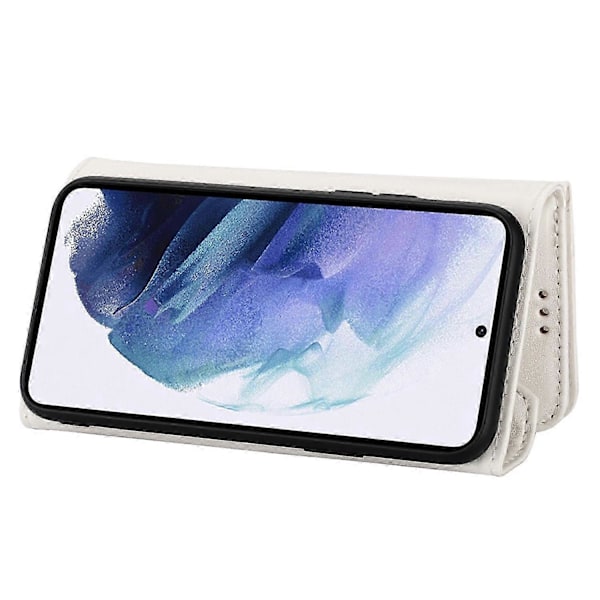 N.BEKUS Til Samsung Galaxy S25 Edge Etuier Hud-Berørings Læder Wallet Telefon Cover med Stropper - Hvid SZRH A-V