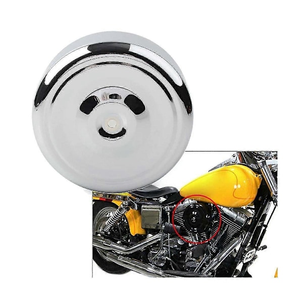 Chrome 7 tum Rund Ripple Luftrenare Skydd för Touring Softail FL FX FXST FLST FXD XL FLT 1971-199