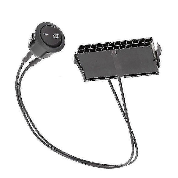 24 Pin Hun ATX PSU Strømforsyning Starter Tester Start Op Jumper ON OFF Switch Kabel 18AWG 30CM