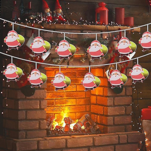 20st klassiska jultomte strängljus juldekoration led ljus slinga julgran sträng ljus julgran prydnad för hem